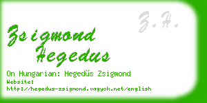 zsigmond hegedus business card